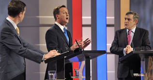 UK polls 2010 televised debate: Clegg steals the show